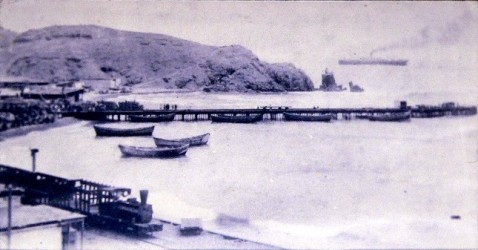 Barco Sakura Maru en el puerto de Cerro Azul, 1899